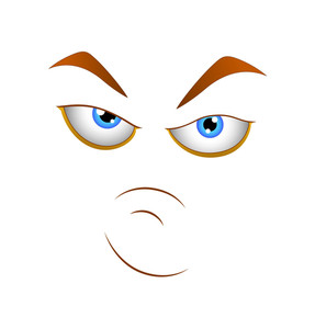 angry cartoon face expression