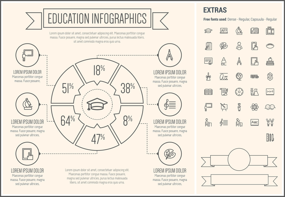 Modern Infographic Template With Book Banner