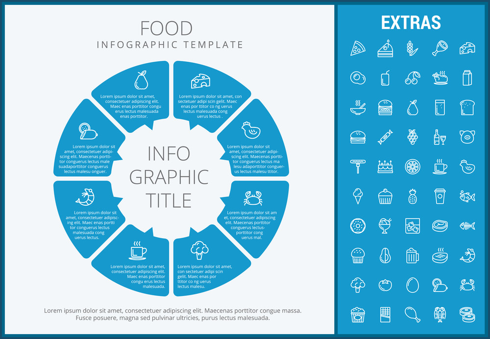 Food Infographics Templates Flat Design On Behance