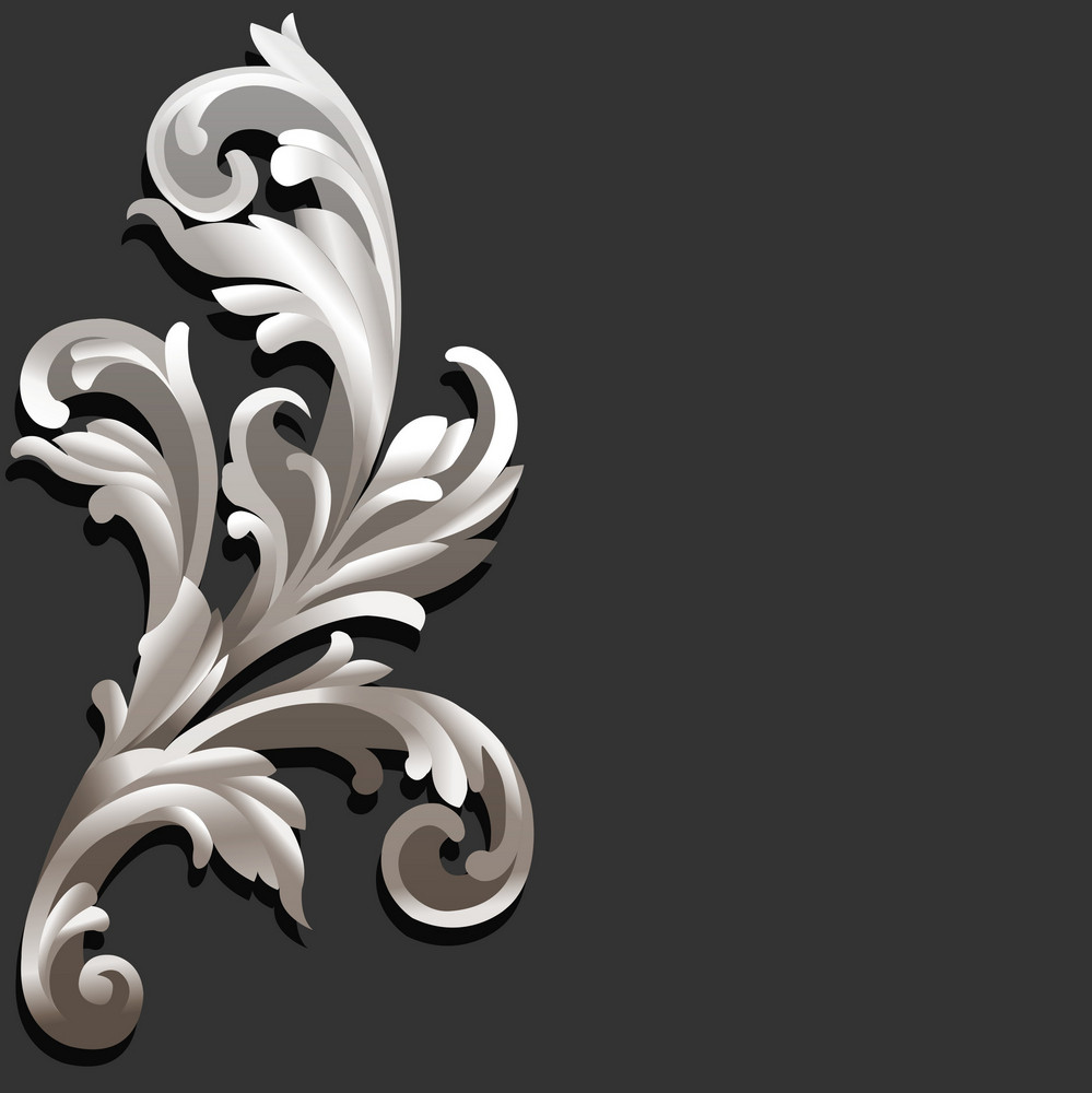 3d Floral Vintage Style Vector Illustration Royalty Free Stock