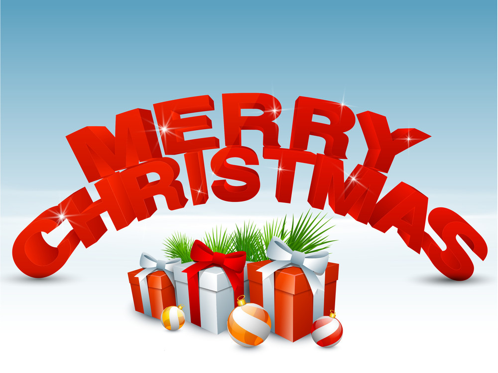 Merry Christmas 3D Letters