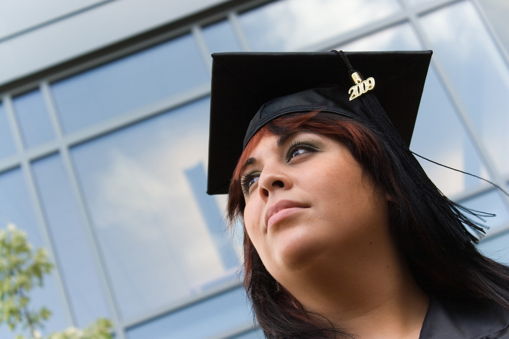 A recent graduate thinks about what she will do now that she has completed her education.