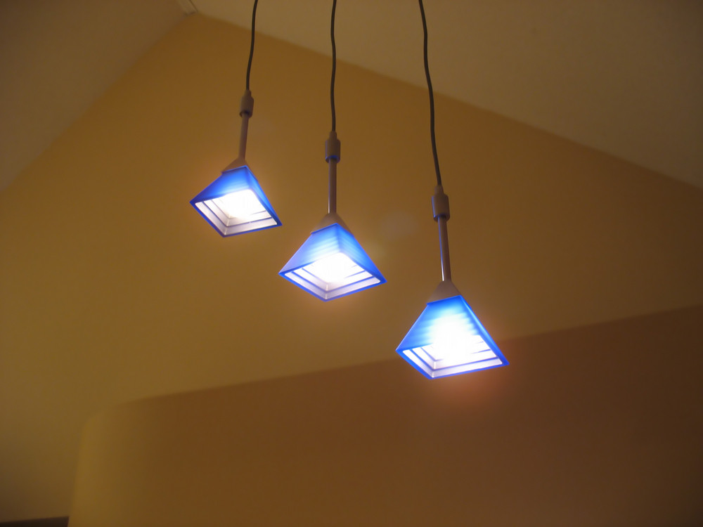 A trio of lights - contemporary interior lighting for the home.