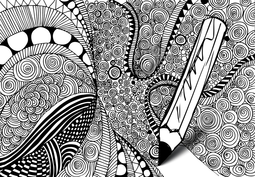 Abstract Design Drawing Made By Pencil. Vector Background RoyaltyFree