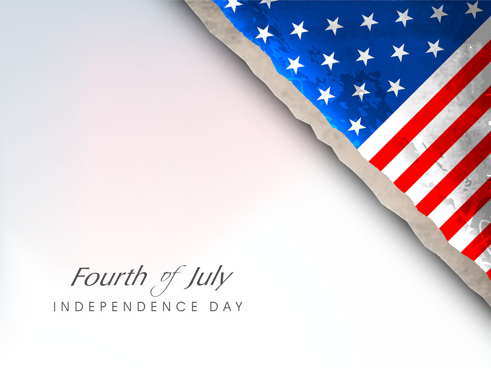 Abstract Grungy Background In American Flag Color For 4th Of July