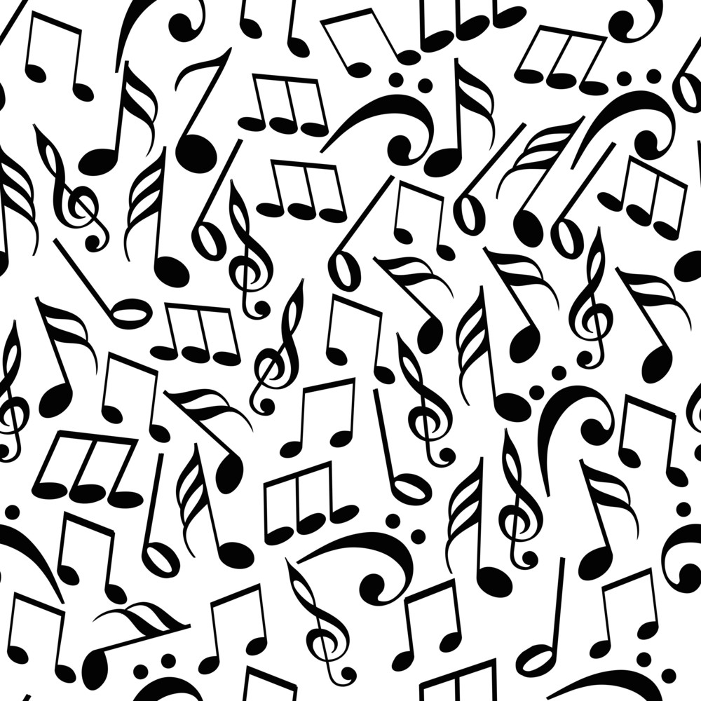 Abstract Seamless Pattern With Music Notes RoyaltyFree Stock Image