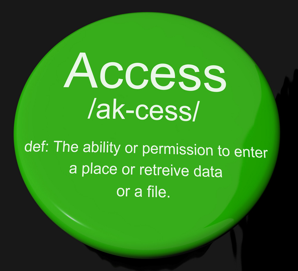 access-definition-button-showing-permission-to-enter-a-place-royalty