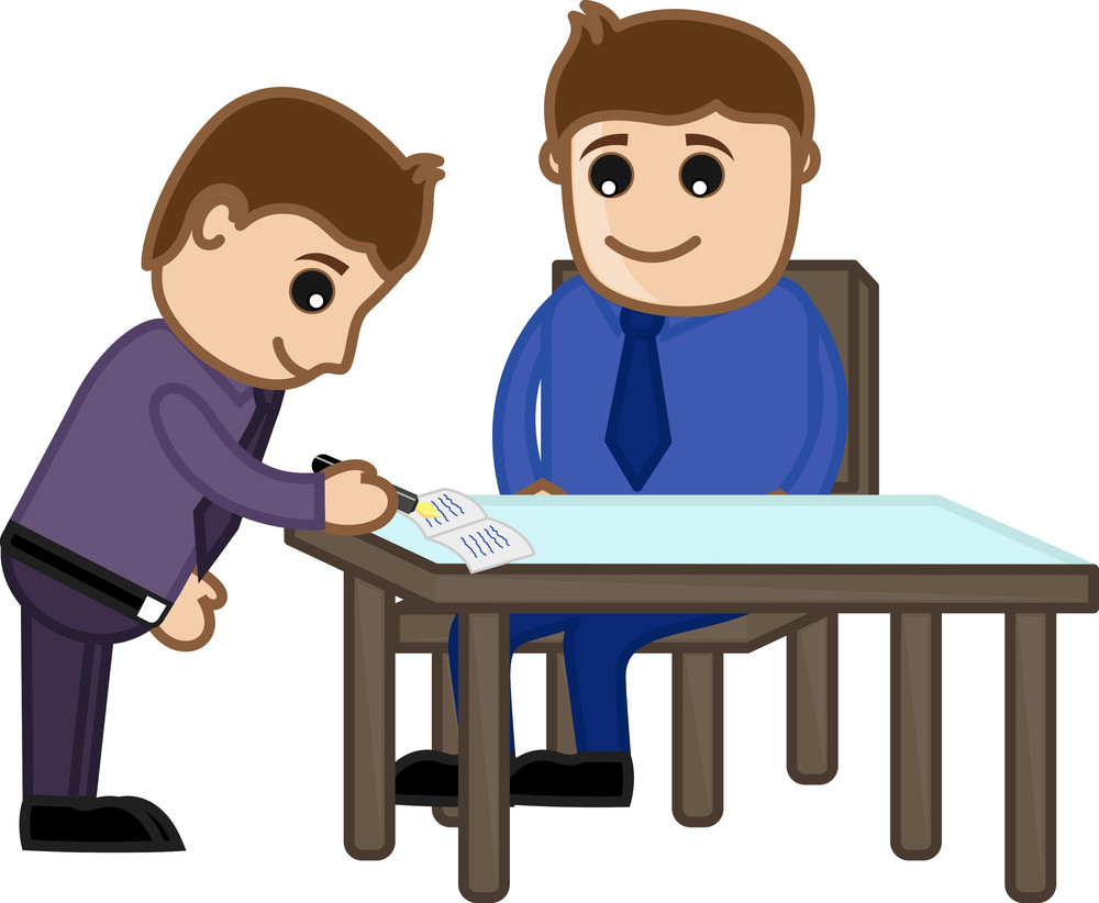 Agreement Signed - Cartoon Office Vector Illustration Royalty-Free ...