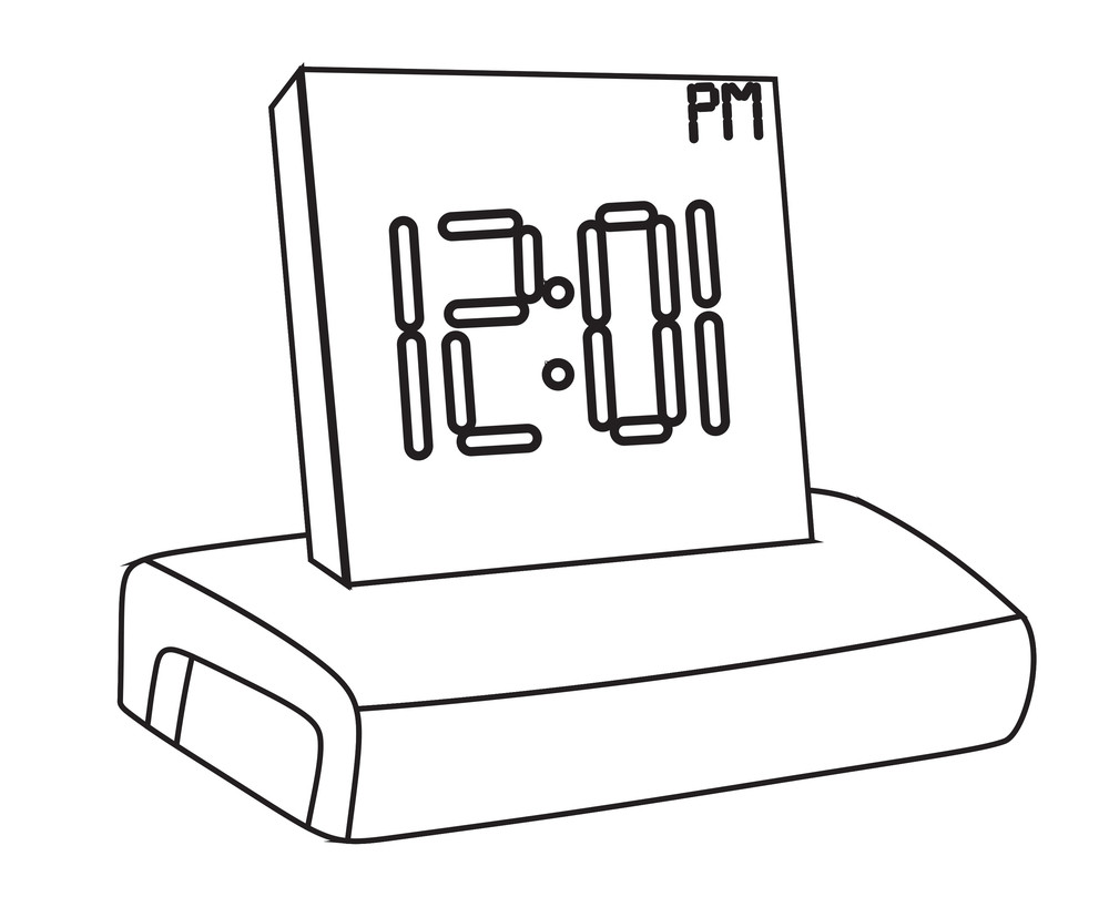 Alarm Clock Drawing Royalty-Free Stock Image - Storyblocks