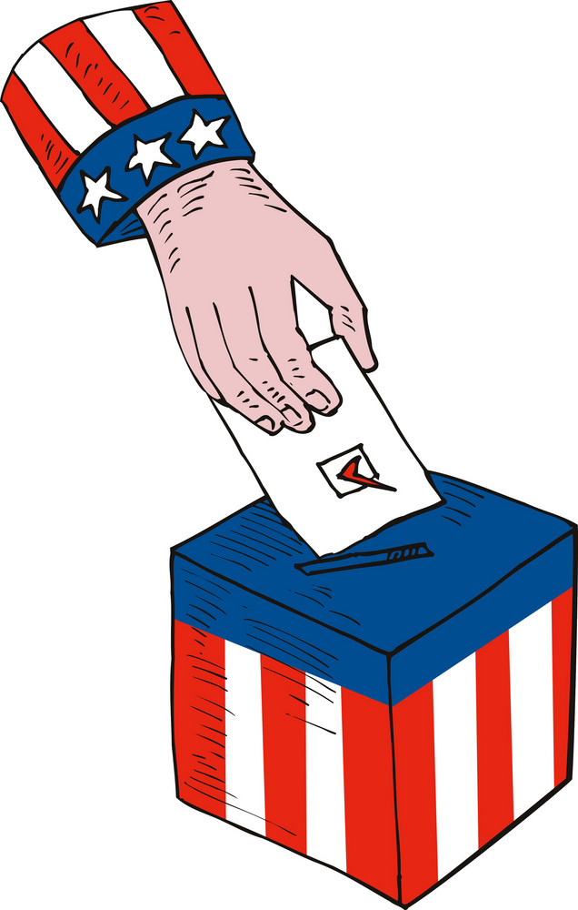 American Election Voting Ballot Box Retro Royalty-Free ...