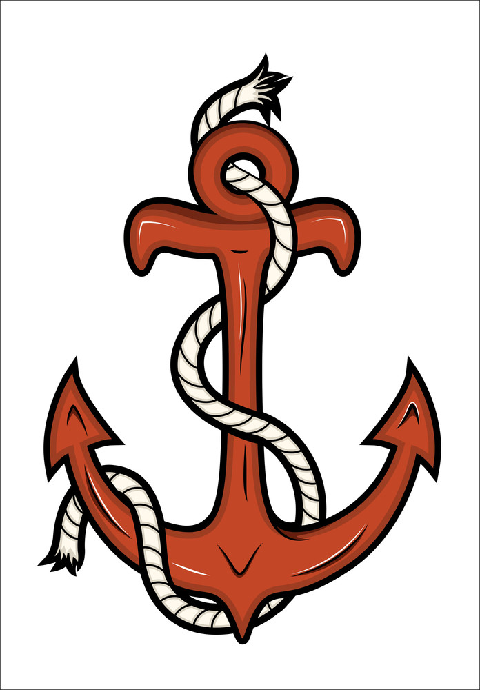 Anchor Mascot Vector Illustration Royalty-Free Stock Image - Storyblocks