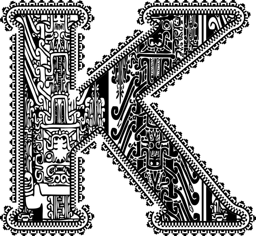 Download Ancient Letter K. Vector Illustration Royalty-Free Stock Image - Storyblocks