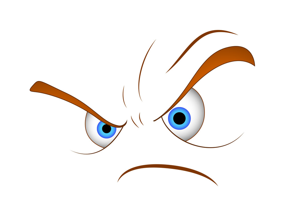 Angry Face Cartoon Royalty-Free Stock Image - Storyblocks