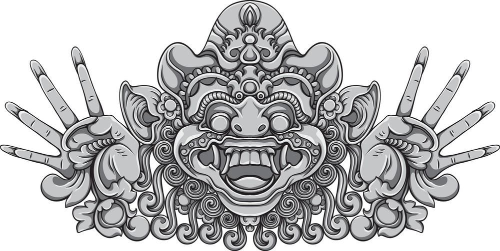 Bali Demons Vector Element Royalty Free Stock Image 