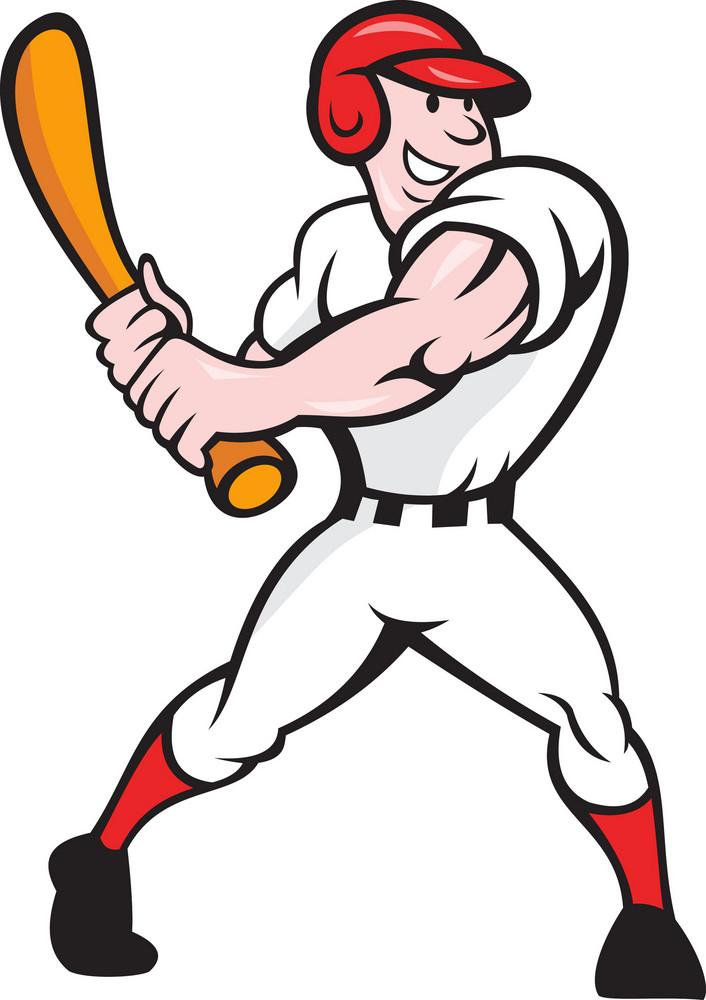 Baseball Player Batting Cartoon Royalty-Free Stock Image - Storyblocks ...