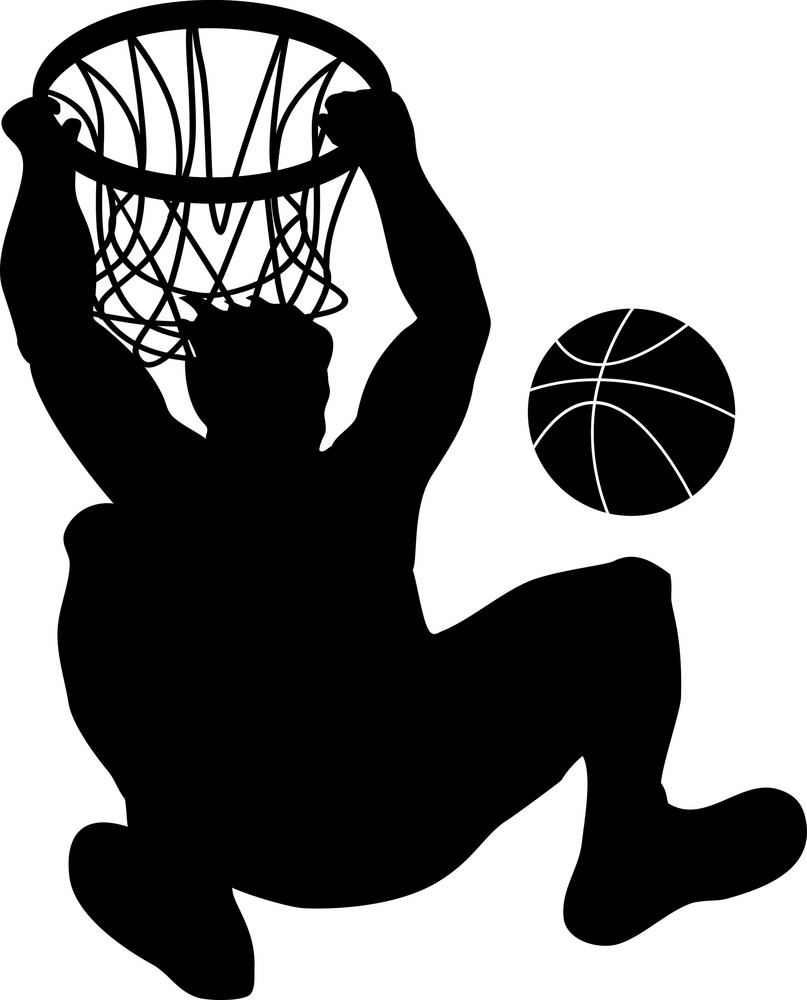 Basketball Player Dunking Ball Royalty-Free Stock Image - Storyblocks