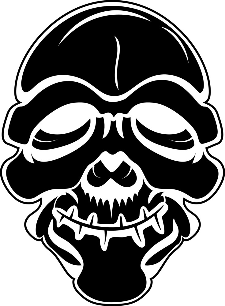 Black Skull Vector Royalty-Free Stock Image - Storyblocks