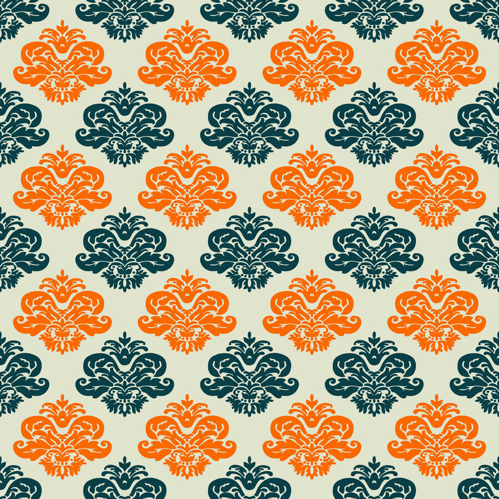 Blue And Orange Decorative Pattern Royalty Free Stock Image