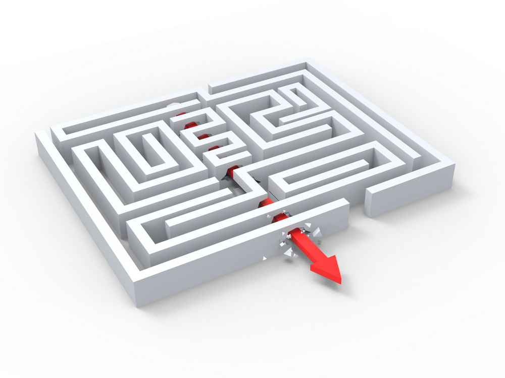 Break Out Of Maze Showing Puzzle Exit