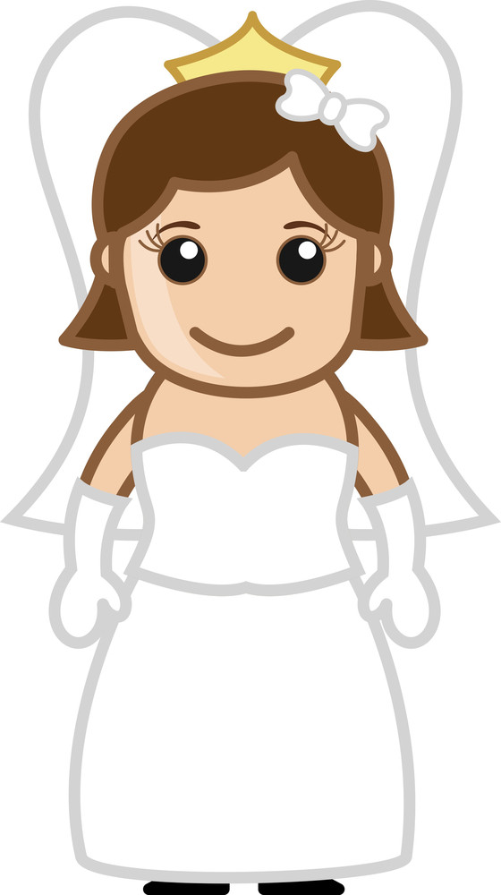 Bride - Vector Character Cartoon Illustration Royalty-Free Stock Image