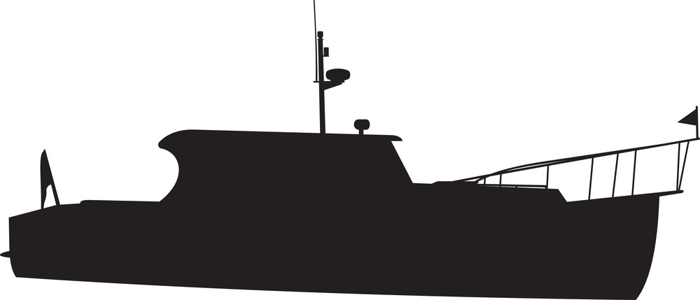 Fishing Boat Silhouette Royalty-Free Stock Image - Storyblocks