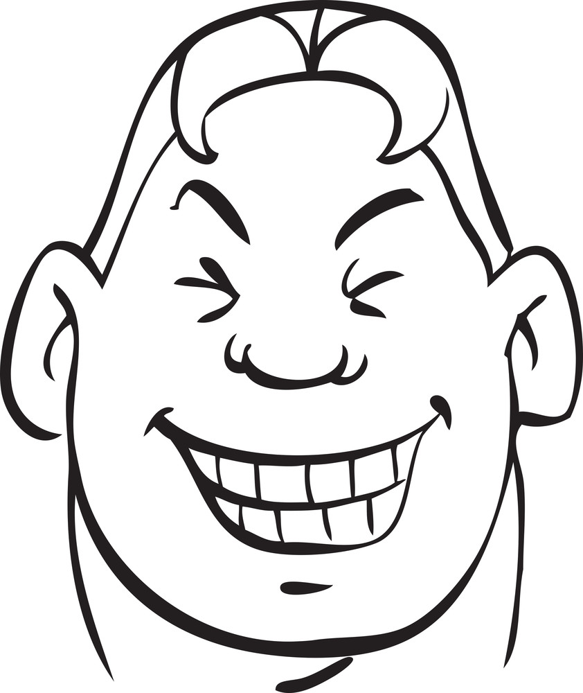 Portrait Of A Laughing Face Expression. Royalty-Free Stock Image