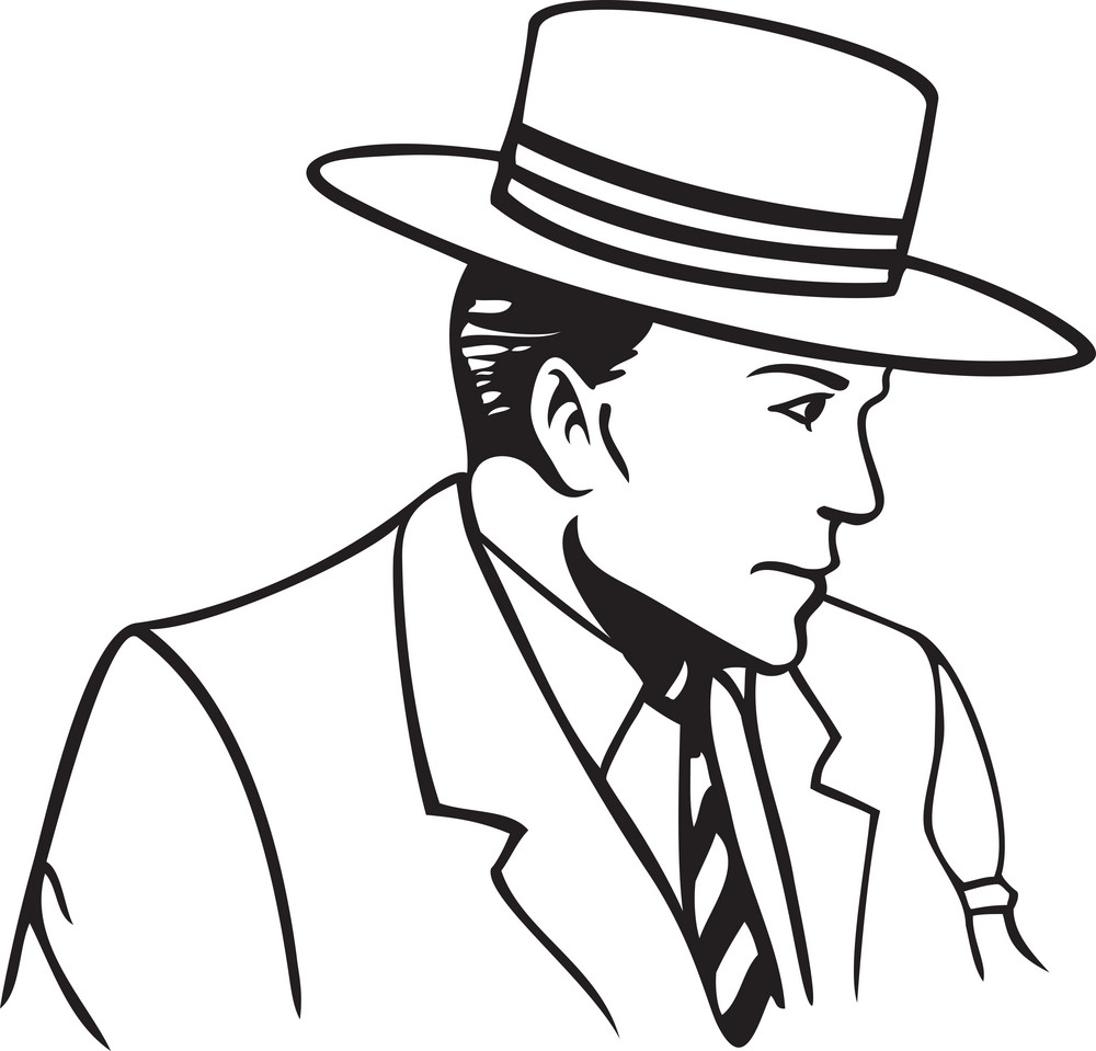 Illustration Of A Man With Hat. RoyaltyFree Stock Image Storyblocks