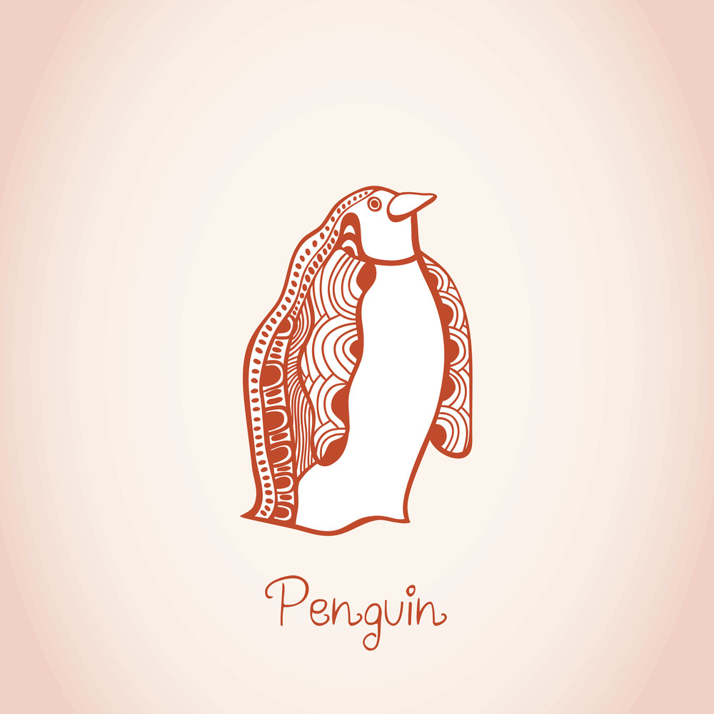 Card Illustration Penguin