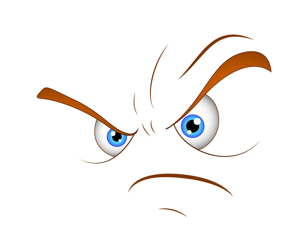 Cartoon Angry Face Vector Expression Royalty-Free Stock Image - Storyblocks
