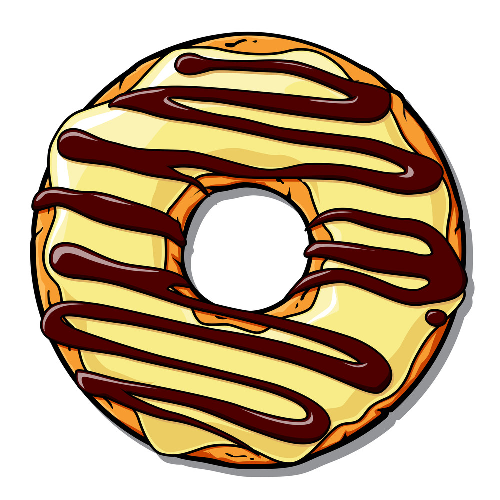 Cartoon Donut Illustration. Royalty-Free Stock Image - Storyblocks