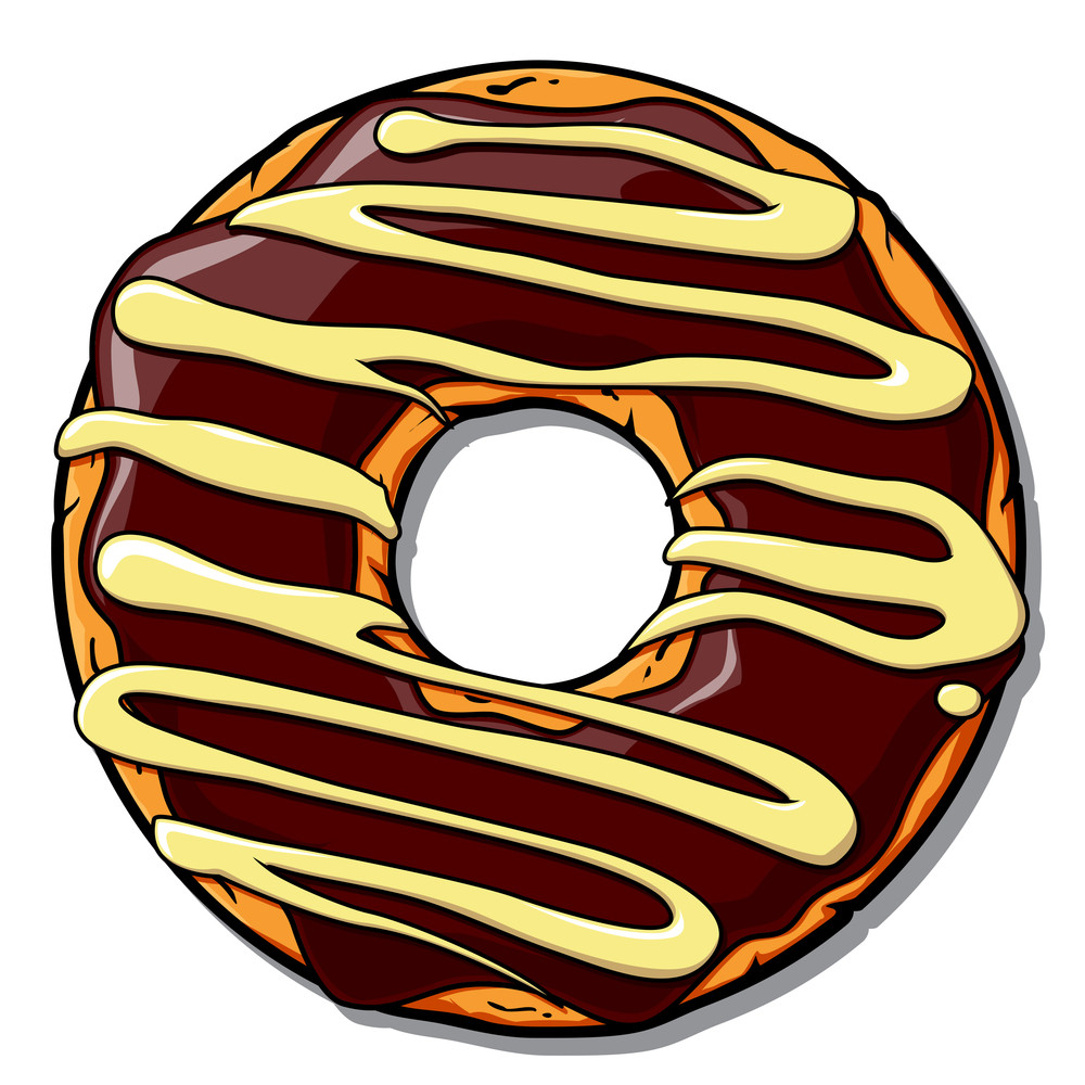 Cartoon Donut Illustration. Royalty-Free Stock Image - Storyblocks