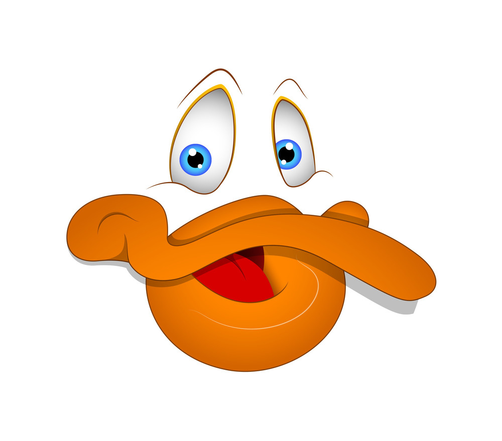 Cartoon Duck Face Vector Expression Royalty-Free Stock Image - Storyblocks