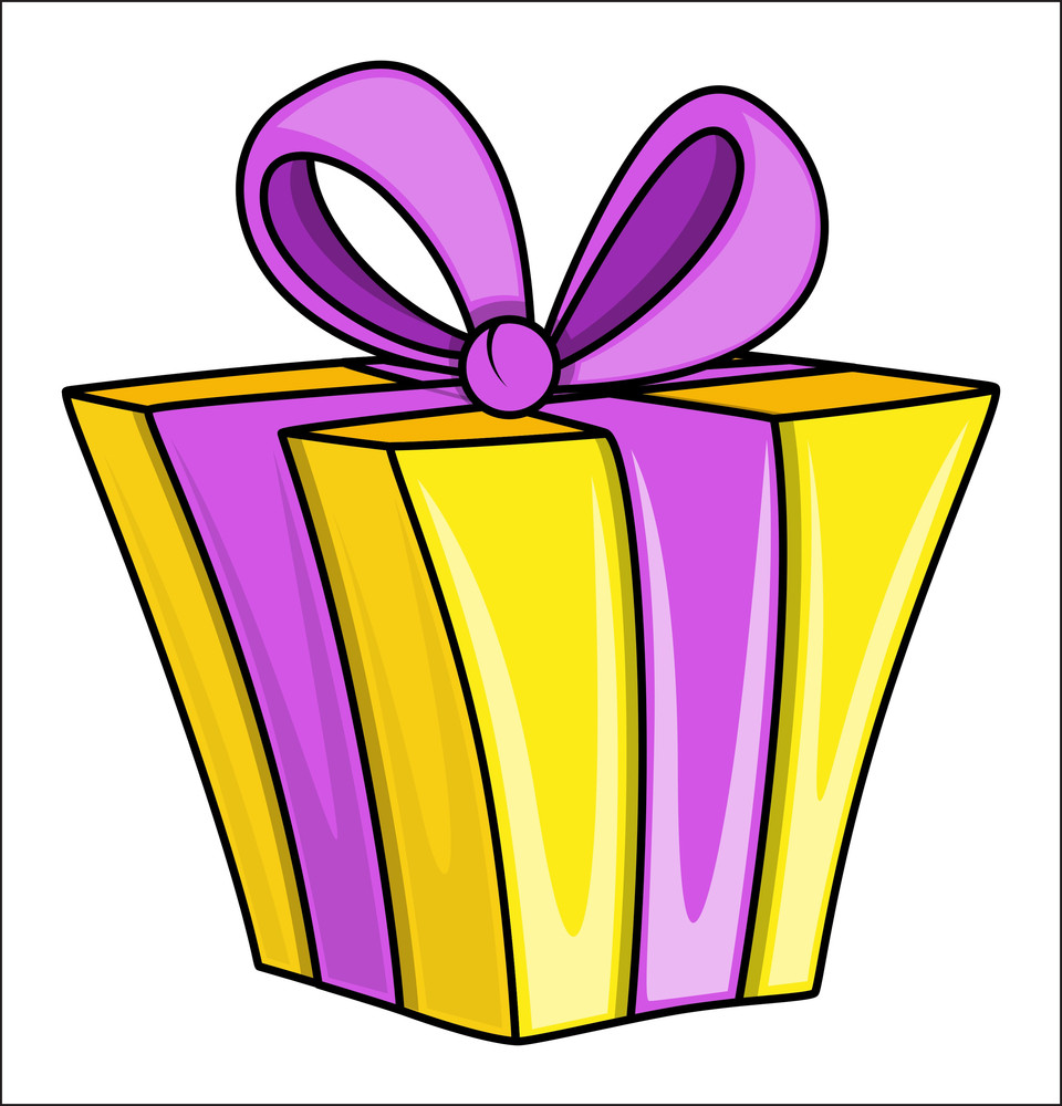 Cartoon Gift Box - Vector Illustrations Royalty-Free Stock Image