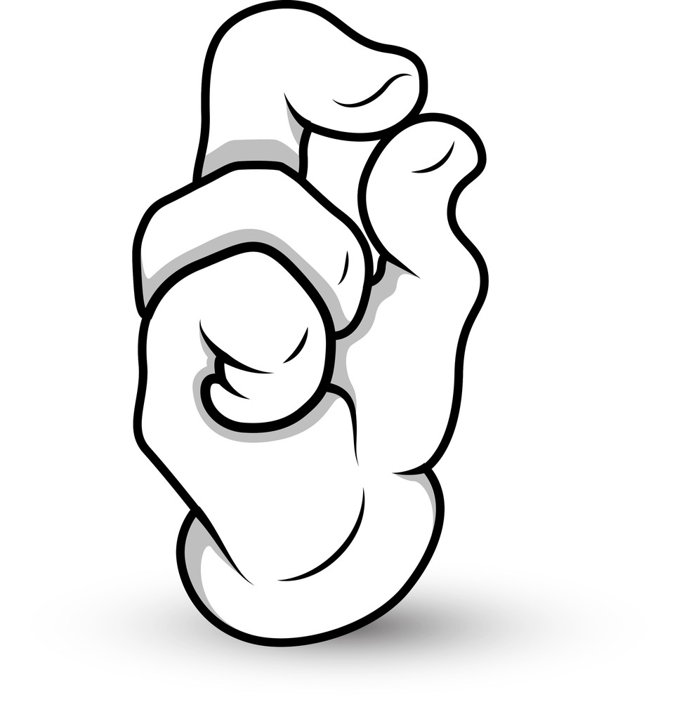 Cartoon Hand - Finger Pinch - Vector Illustration Royalty-Free Stock