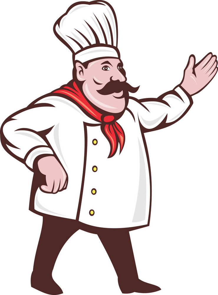 Cartoon Italian Chef With Mustache Royalty-Free Stock Image - Storyblocks