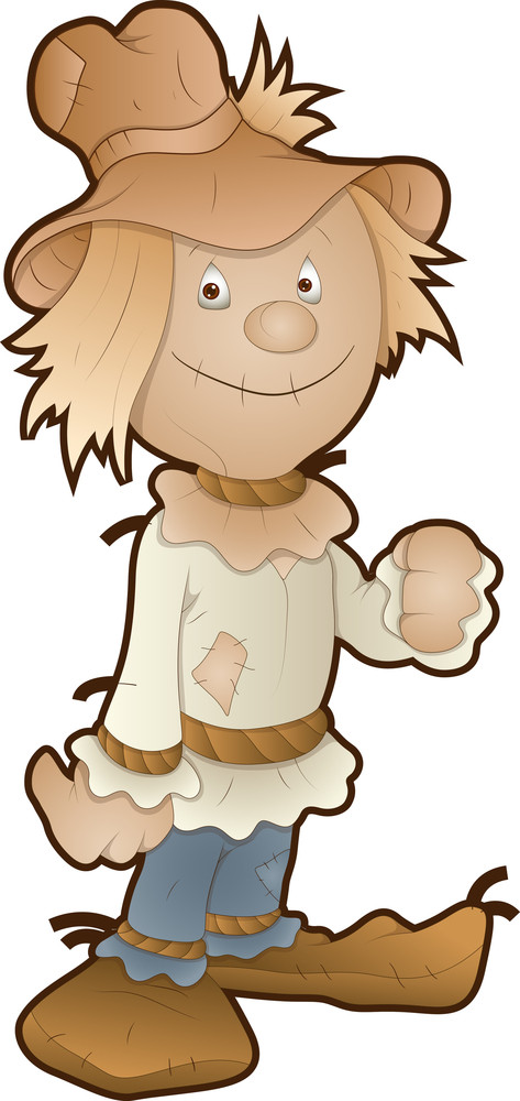 Cartoon Scarecrow Royalty-Free Stock Image - Storyblocks