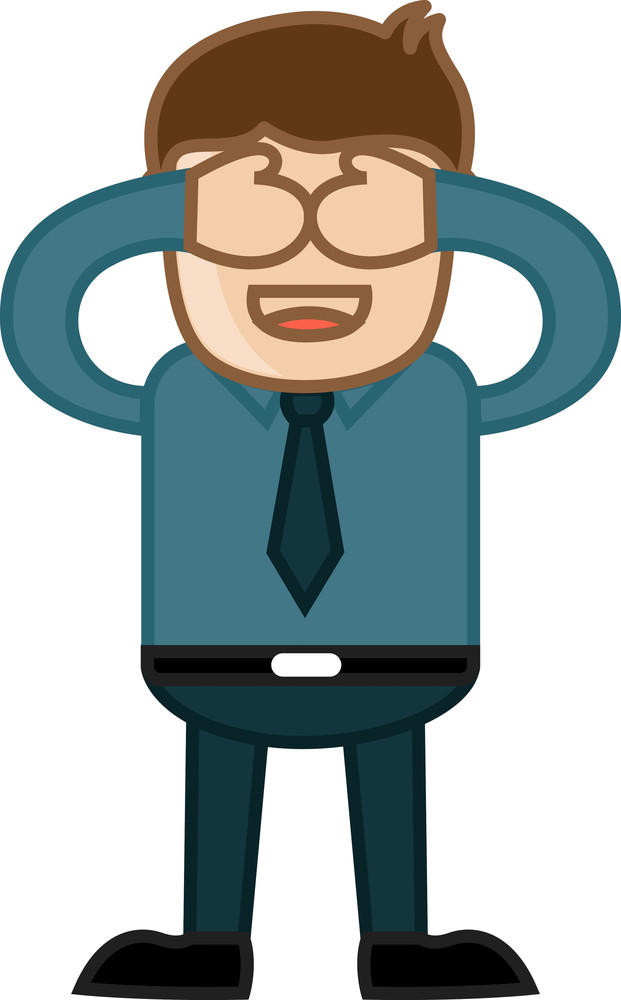 Close Eyes - Business Cartoon Character Vector Royalty-Free Stock Image ...