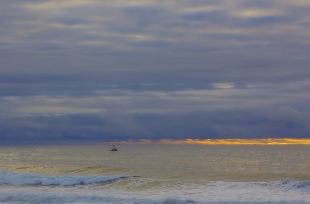 Cloudy Ocean Sunset