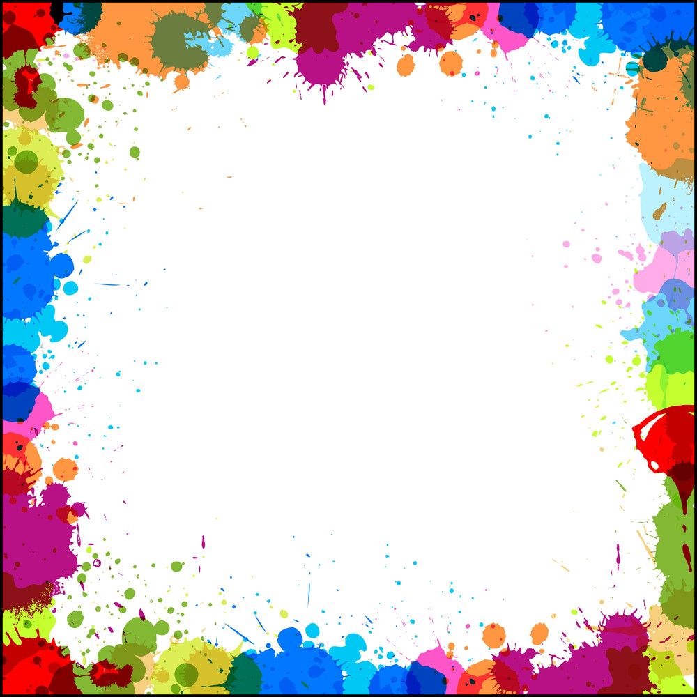 Colored Drops Border Design Vector Royalty-Free Stock Image - Storyblocks