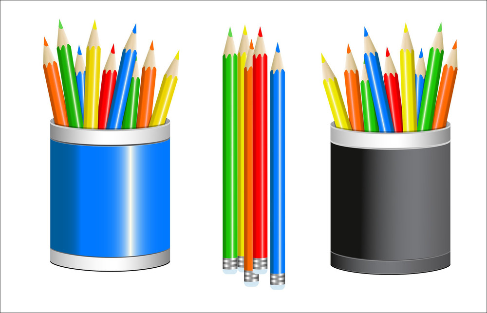 Colored Pencils Vector Royalty-Free Stock Image - Storyblocks