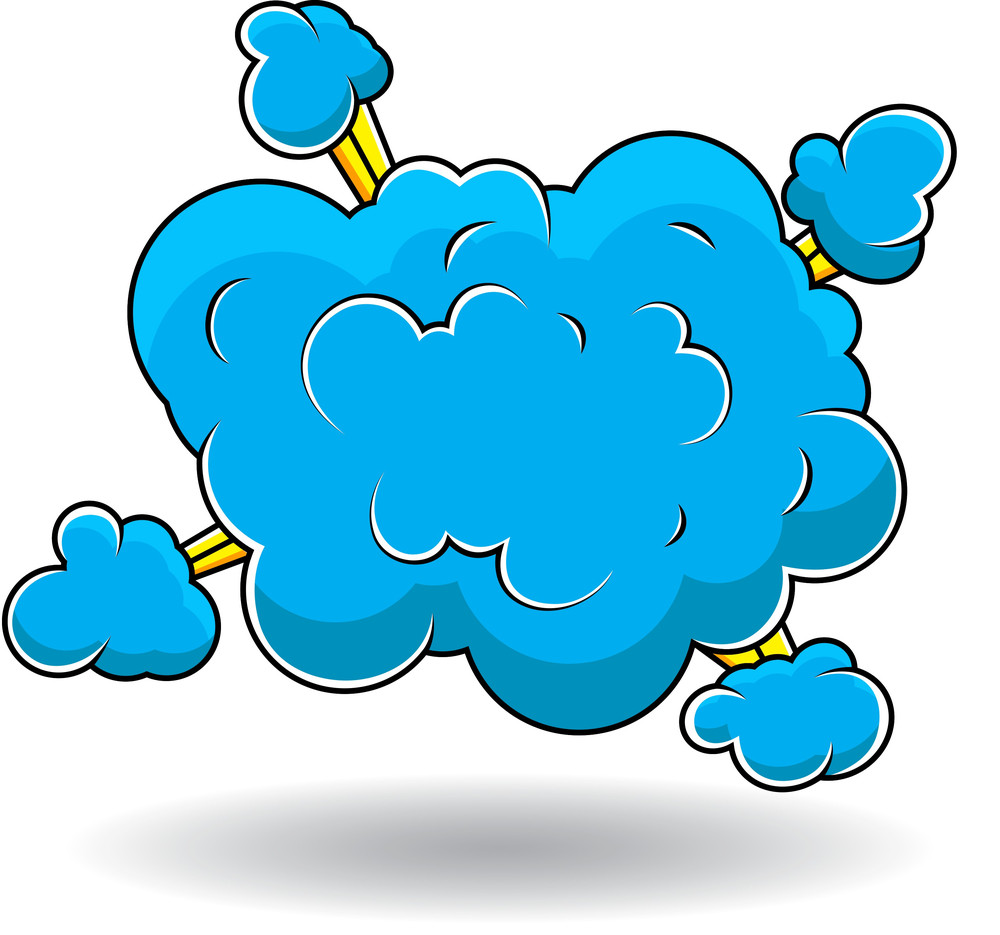 Comic Explosion Cloud Burst Vector Illustration Royalty-Free Stock ...