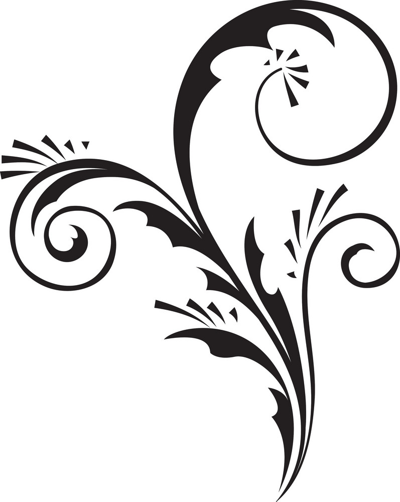 Curl Floral Vector Element Royalty-Free Stock Image - Storyblocks