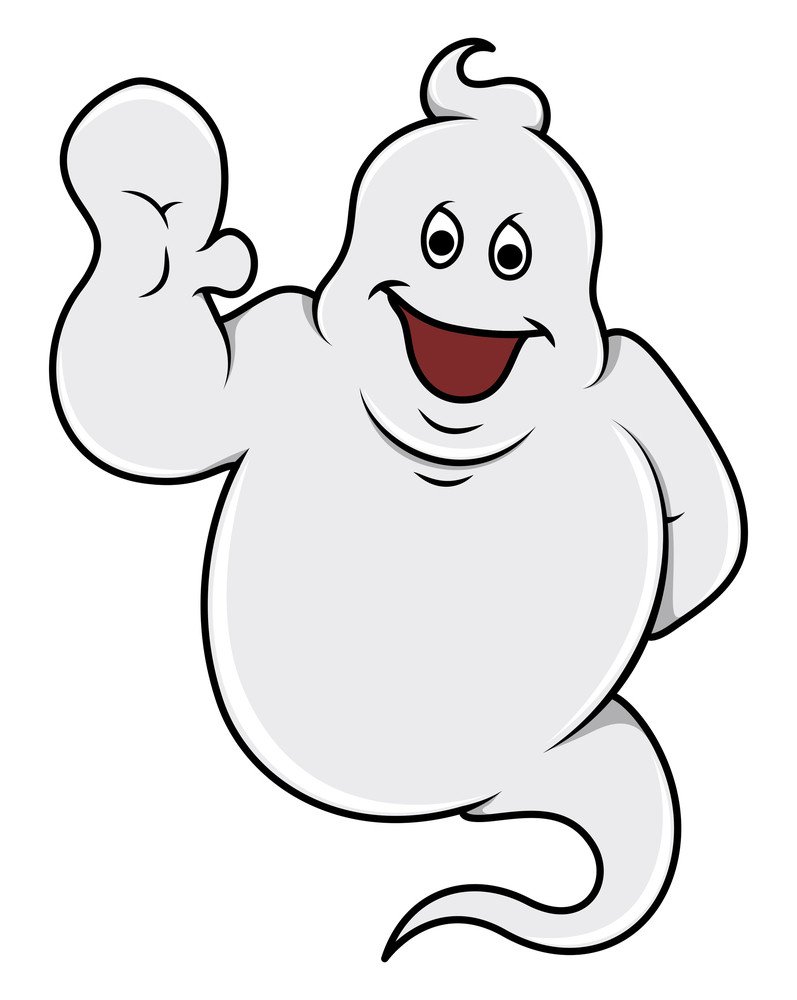 Cute Cartoon Ghost - Halloween Vector Illustration Royalty-Free Stock