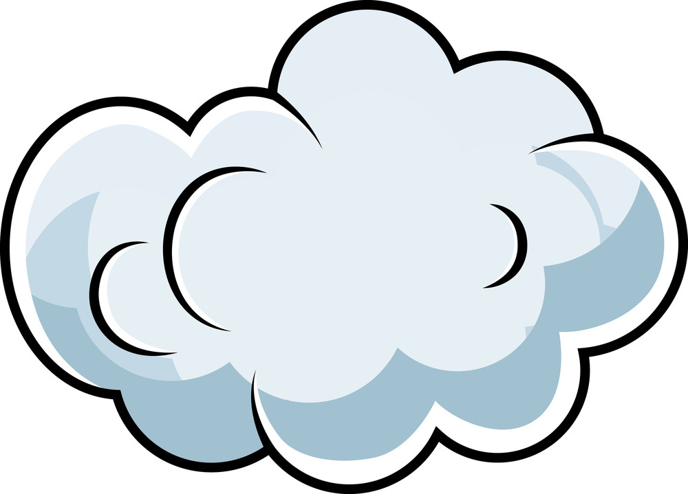 Cute Comic Cloud Cartoon Vector RoyaltyFree Stock Image Storyblocks