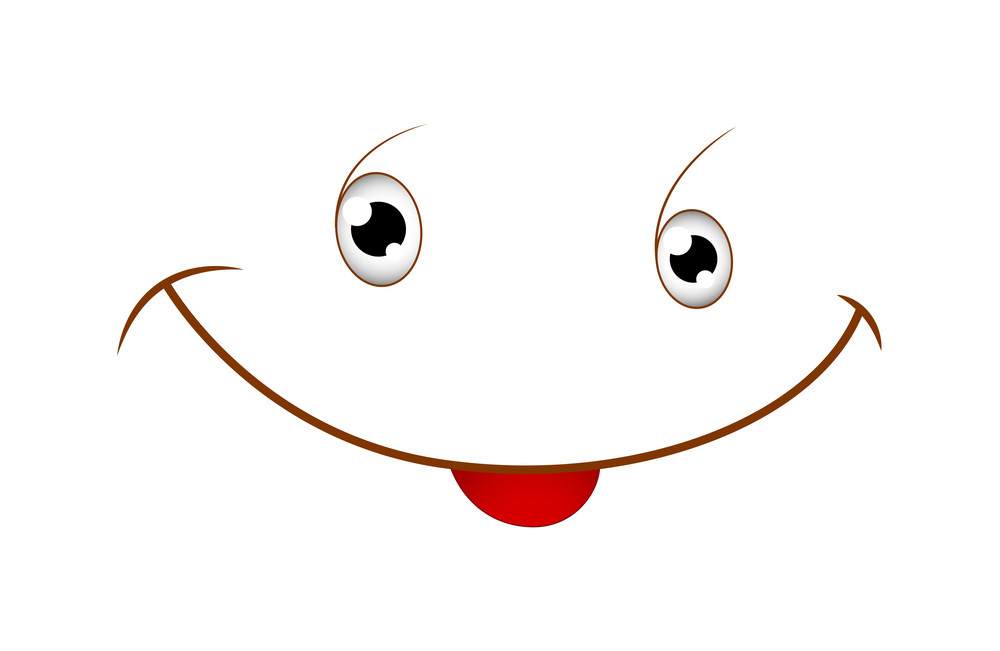 Cute Smile Cartoon Face Vector Illustration Royalty-Free Stock Image ...