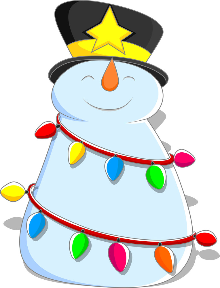 Cute Snowman - Christmas Vector Illustration Royalty-Free Stock Image ...