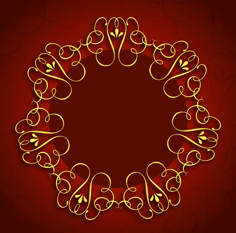 Decorated Circle Photo Frame Royalty-Free Stock Image - Storyblocks