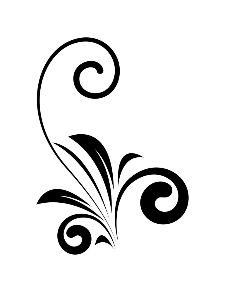 Decorative Old Swirl Silhouette Royalty-free Stock Image - Storyblocks