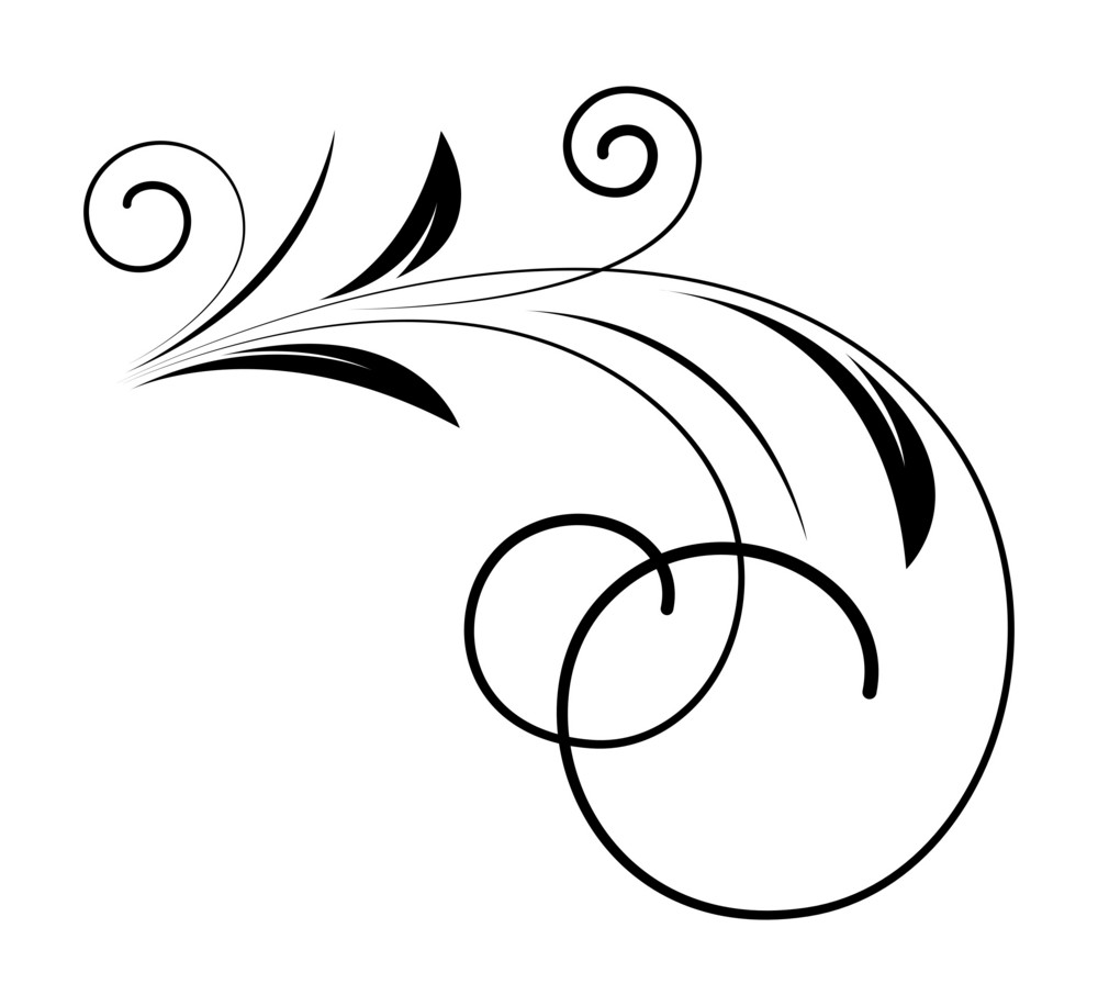 Decorative Swirl Silhouette Vector Royalty-Free Stock Image - Storyblocks