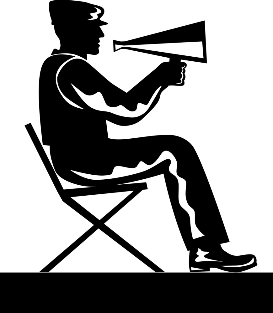 Director With Megaphone Royalty-Free Stock Image - Storyblocks